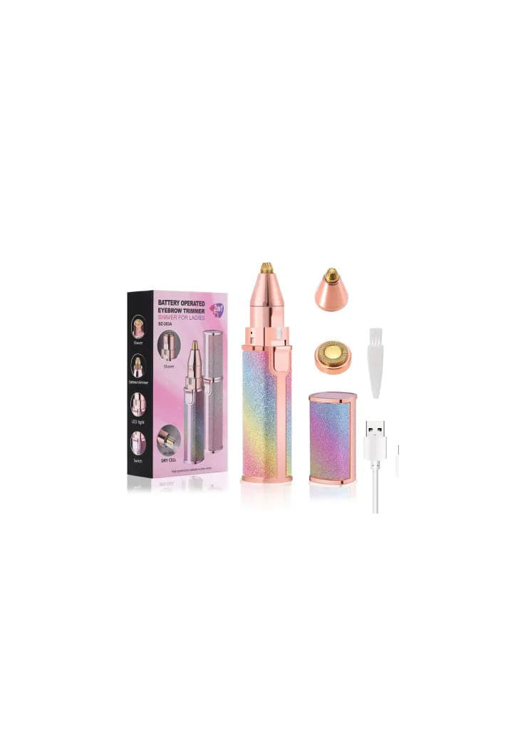 2 In 1 Hair Remover Chargeable , Multi Attractive Color With USB Charging Cable And Cleaning Brush
