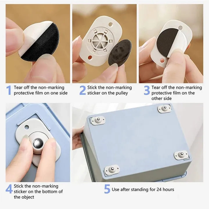 Pulley Wheel Pack Of 4 Pcs Card Packing Smooth Rotation Easy Use Compact Design Reliable Utility Rs 164