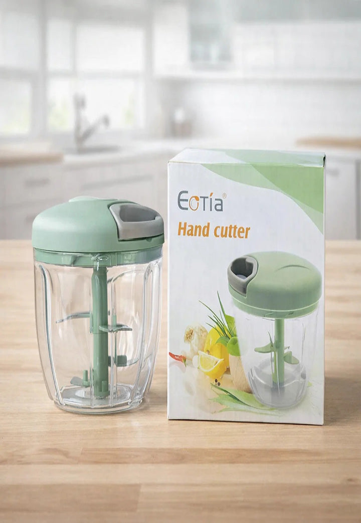 Eotia Manual Food Chopper – High-Speed 3-Blade Hand Cutter for Vegetables, Fruits & Herbs