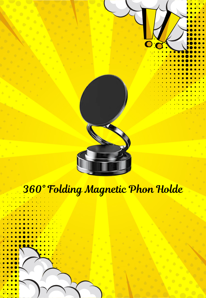 36e0° Folding Magnetic Phon Holder with Vacuum Suction