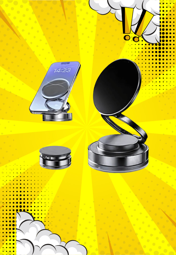 36e0° Folding Magnetic Phon Holder with Vacuum Suction