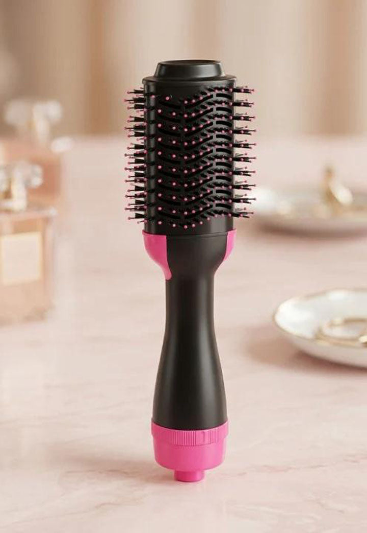 3-in-1 Hot Air Brush – Professional One-Step Hair Dryer, Straightener, and Curler
